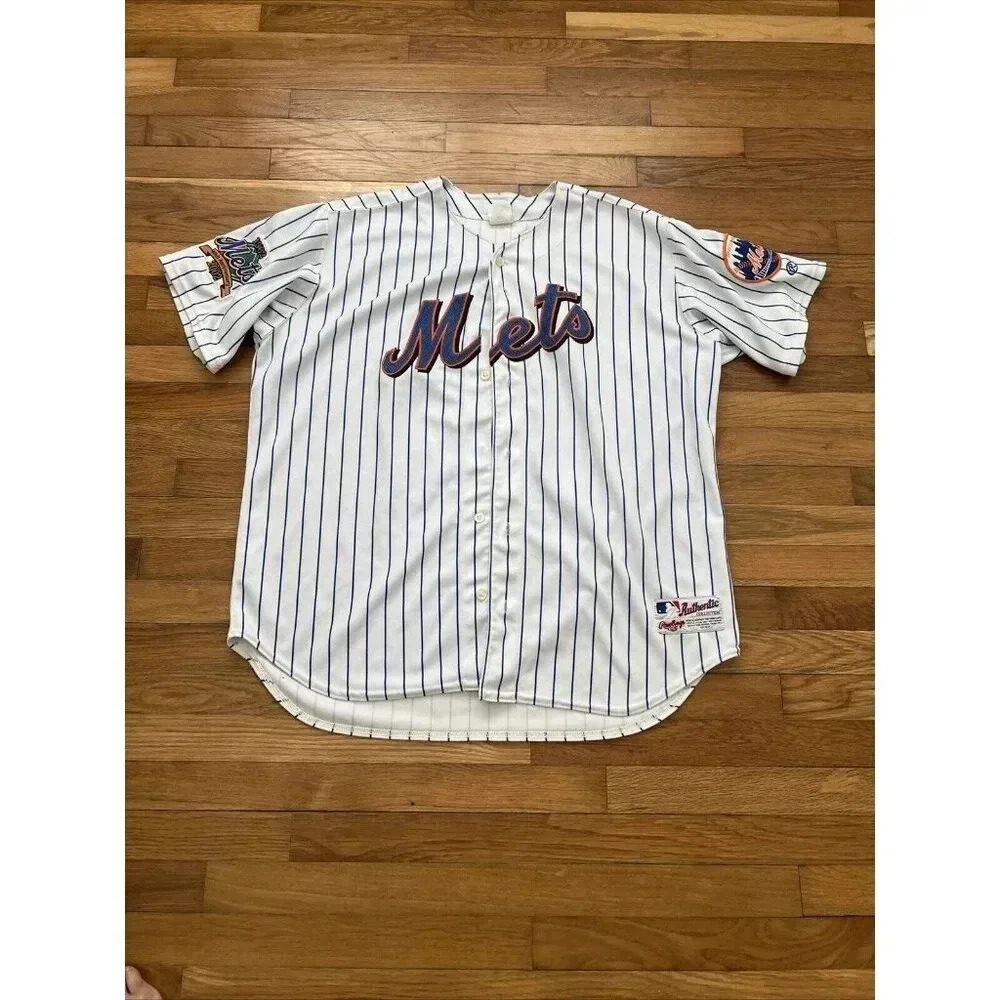New York Mets Jersey Rawlings 40th Anniversary Patch Vintage Mets Size 52